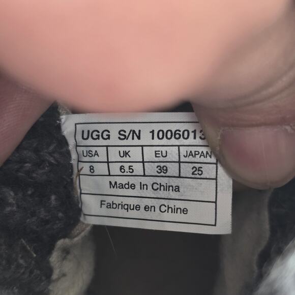 UGG Australia 1006013 Cambridge Knit Suede Boots Gray Womens Size 8 - Picture 7 of 7